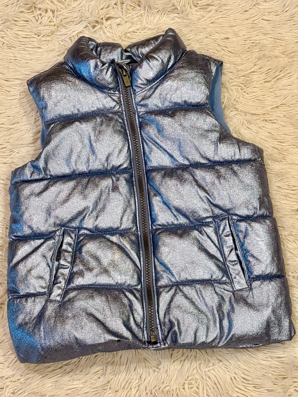 Girls Metallic Puffer Vest (5T)